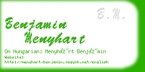 benjamin menyhart business card
